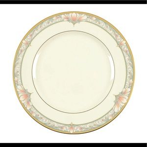 Set of (8)Noritake China Barrymore pattern 10 5/8 in dinner plate.